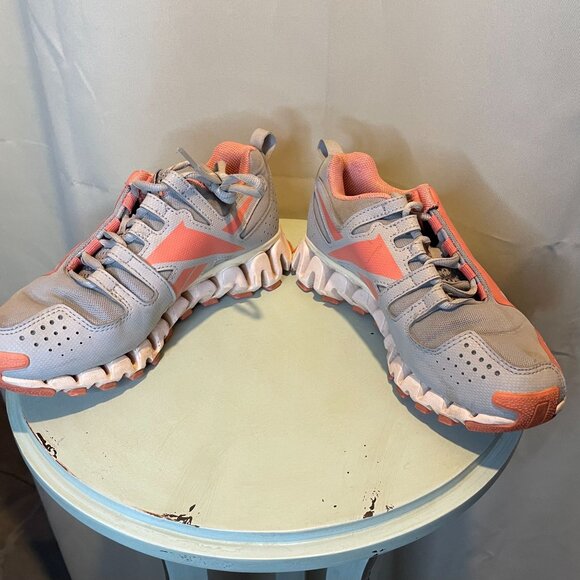 Reebok ZigTech Womens Athletic Shoes size 5 Gray/Peach/Salmon Lightweight - Picture 5 of 9
